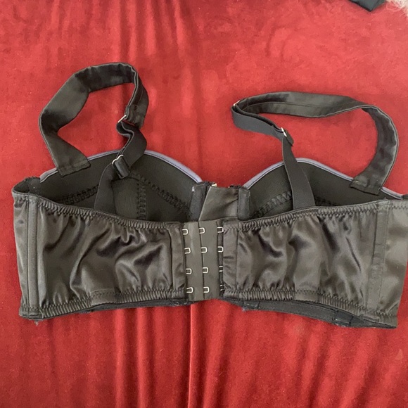 Vintage H&M collab Sonia Rykiel Satin Navy Bra - Picture 4 of 4